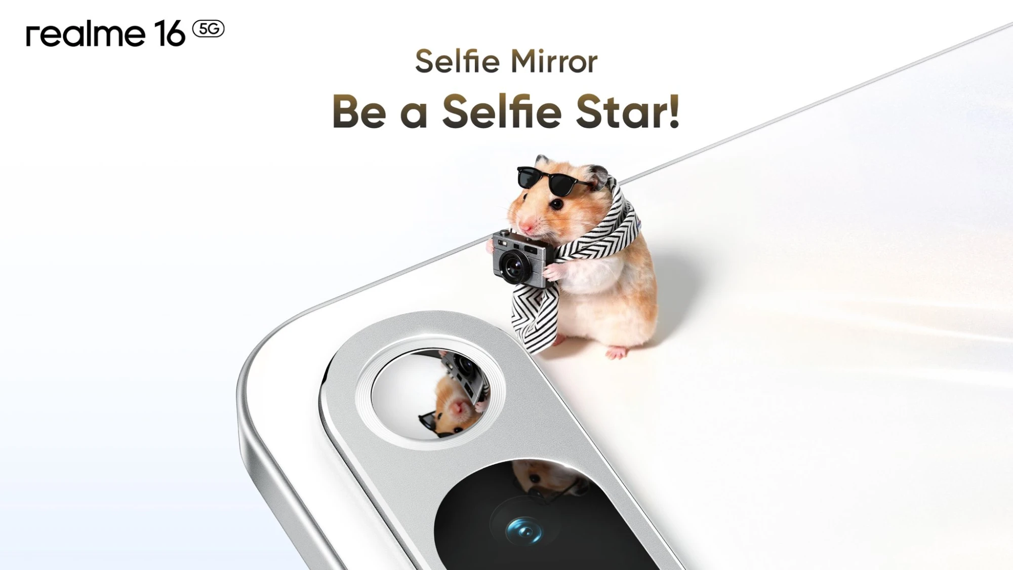 realme 16 5G with a selfie mirror