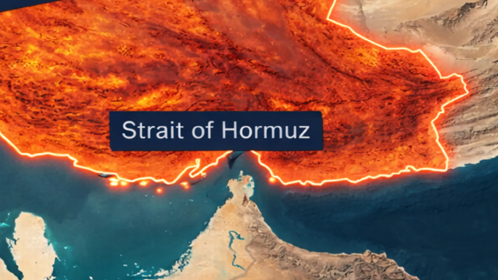 Strait of Hormuz in the World map