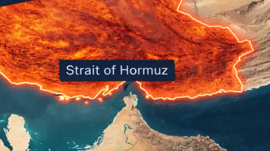 Strait of Hormuz in the World map