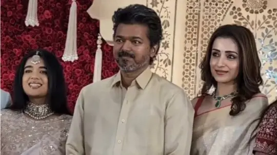Actor Vijay and Trisha attends AGS son's reception