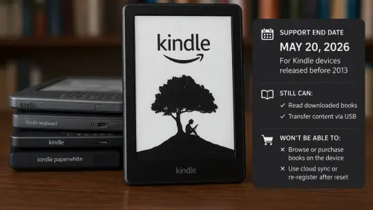 Amazon has ended support for Kindle Fire models released before 2013