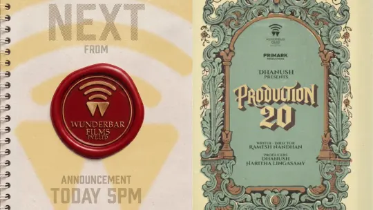 Dhanush's Wunderbar Films Announces 'Production 20' with Vintage First Look Poster