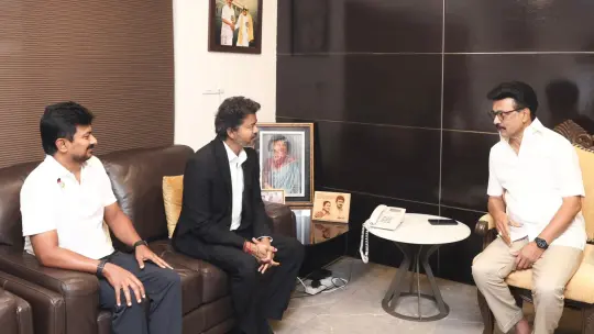 Tamil Nadu CM Vijay Meets Former CM Stalin Ahead of Crucial Floor Test