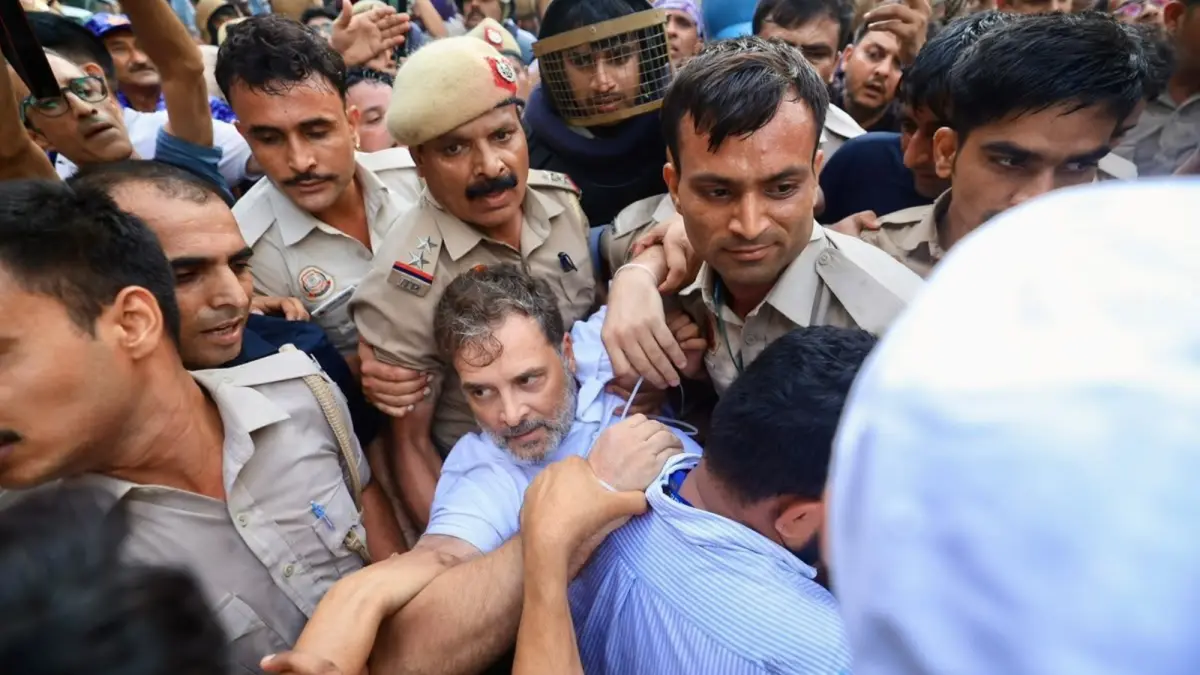 Rahul Gandhi arrested at protest