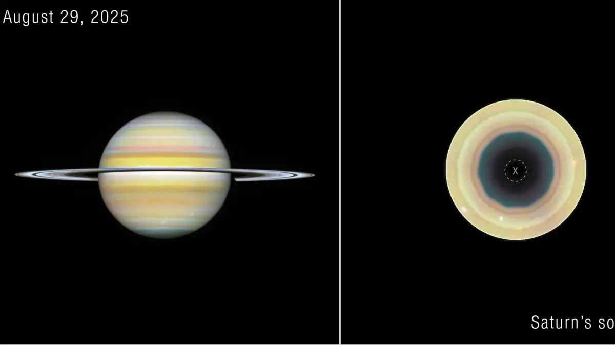 Saturn south pole