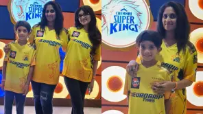 Actress Shalini Ajith Kumar with her Children