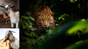 Leopard And Goats